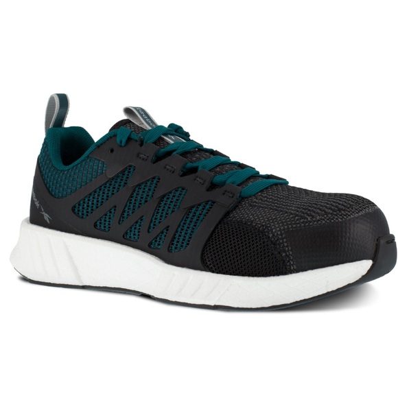 Reebok Shoes - FUSION FLEXWEAVE WORK RB314 Comp Toe Athletic Work Shoe Teal Black Size 9W Wide